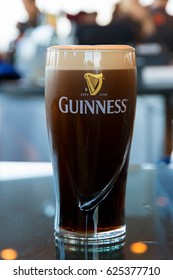 DUBLIN, IRELAND - FEB 15, 2014:  Pint Of Guinness, The Popular Irish Beer