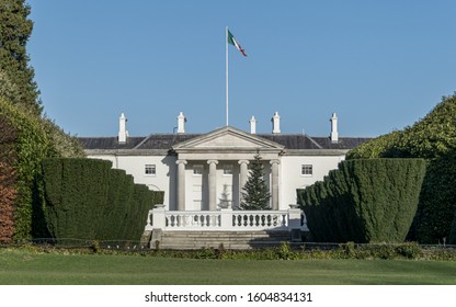 Dublin, Ireland / January 2020: Áras An Uachtaráin, Offical Residence Of The President Of Ireland Was Built In 1751.