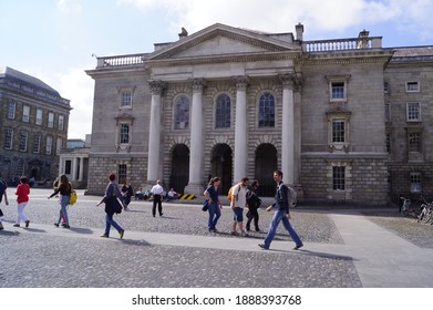 Dublin, Ireland - July 12 2014: Trinity College, The Examinations Hall