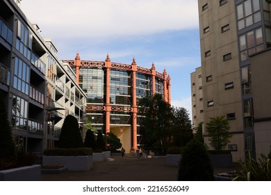 DUBLIN, IRELAND - May 19, 2022: A View Of The Modern City Plaza With The Gasworks Apartments In Dublin, Ireland