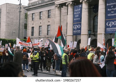 Dublin, Ireland - May 22 2021: Palestine Protest