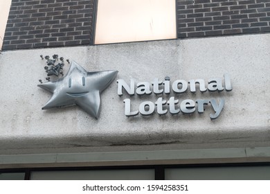 Dublin, Ireland - November 5, 2019: Irish National Lottery Logo.