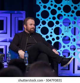 DUBLIN, IRELAND - OCTOBER 2016: Pro Irish Golfer Shane Lowry Makes An Appearance At The One Zero Conference In The RDS, Dublin.