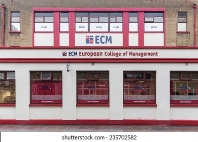 DUBLIN, IRELAND - OCTOBER 3, 2014: The European Colleague Of Management, It Offers Course In English, Business And Management, And Tourism And Hospitality.