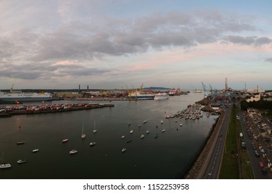 Dublin Port At Sunset