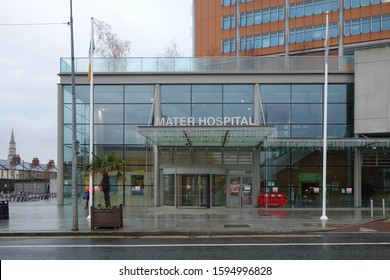 DUBLIN, REPUBLIC OF IRELAND - DECEMBER 1, 2019: View Of The Entrance To Mater Misericordiae University Hospital In Dublin, Republic Of Ireland