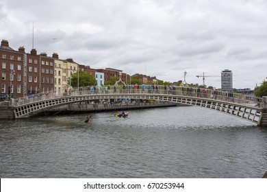 Dublin - Republic Of Ireland, Ha'penny Bridge, County Dublin