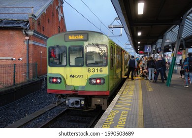 DUBLIN, REPUBLIC OF IRELAND - NOVEMBER 29, 2019: DART Train At Connolly Railway Station In Dublin, Republic Of Ireland