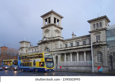 DUBLIN, REPUBLIC OF IRELAND - NOVEMBER 29, 2019: Exterior View Of Connolly Railway Station In Dublin, Republic Of Ireland