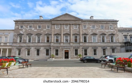 Dublin, Sept 23rd, 2021 - A General View Of Leinster House Which Houses The Irish Parliament As Members Of The Oireachtas Return After Their Summer Break.