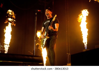 Dublin,Ireland,February 16th,All Time Low Perform At The 3 Arena,Dublin On February 16th In Dublin,Ireland