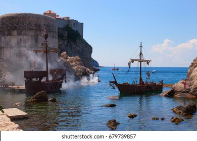Dubrovnik, Croatia, 3 July 2016: Game of Thrones Filming Location in old city center.