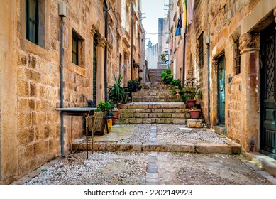 Dubrovnik, Croatia. Dubrovnik old city street. Old stone stairs - Shutterstock ID 2202149923