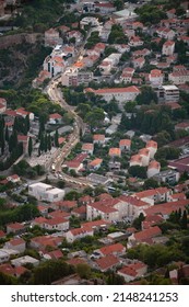 Dubrovnik Seaside Town In Croatia Shot From Above