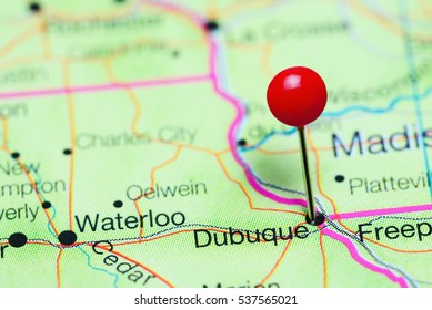 Dubuque Pinned On Map Iowa 260nw 537565021 
