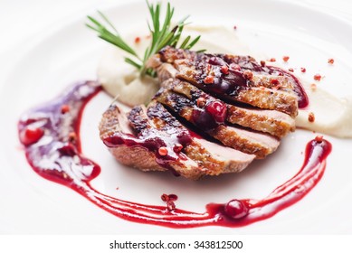 duck breast with sauce