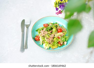 Duck Confit French Salad With Baked Potatoes