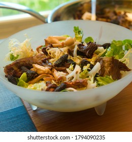 Duck Confit In Salad With Wild Mushrooms