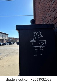 Duck with a hat on mailbox