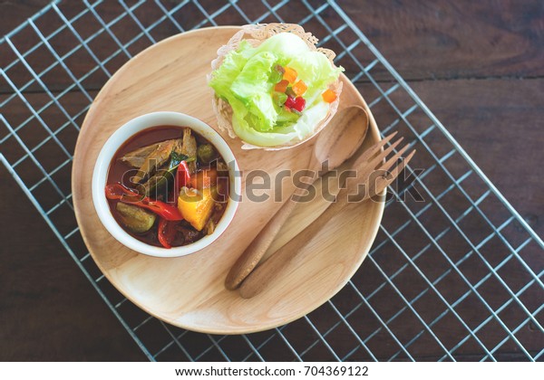 Duck Red Curry Come Salad On Stock Photo Edit Now 704369122