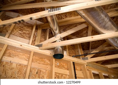 Ductwork In New Adobe Home Under Construction.