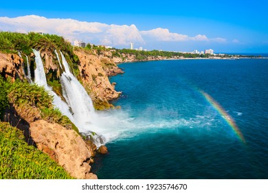 Duden Waterfall Park In Antalya City In Turkey