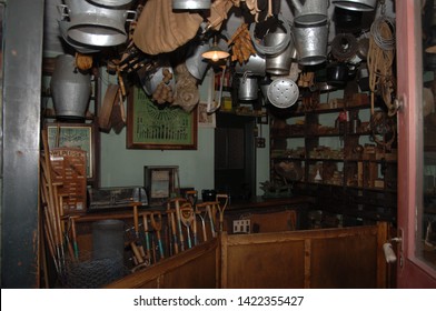 Dudley, West Midlands, England. July 7th 2015. Interior Of Traditional Hardware Store At Black Country Museum.