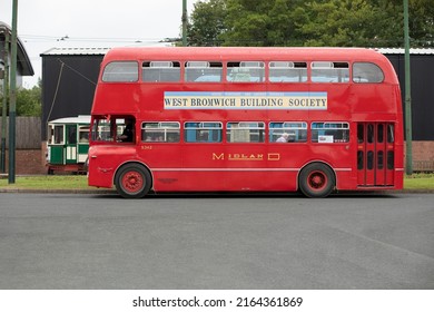 Dudley,West Midlands-united Kingdom July 13 2019 Side On View Of A Midland Red Double Decker Bus