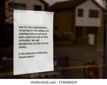 Due To The Coronavirus To Mitigate The Spread Or Contraction As We May Have Clients In The At Risk Category We Are Restricting Our Access To Our Office. If You Require Attention Please Knock. 