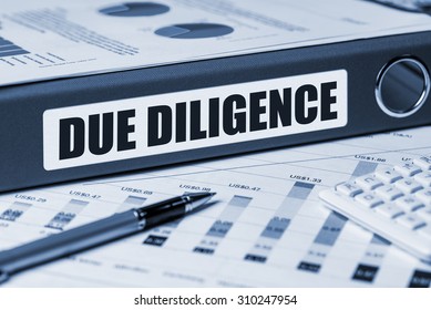 Due Diligence Concept On Document Folder