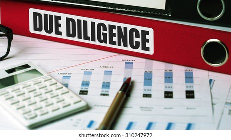 Due Diligence Concept On Document Folder