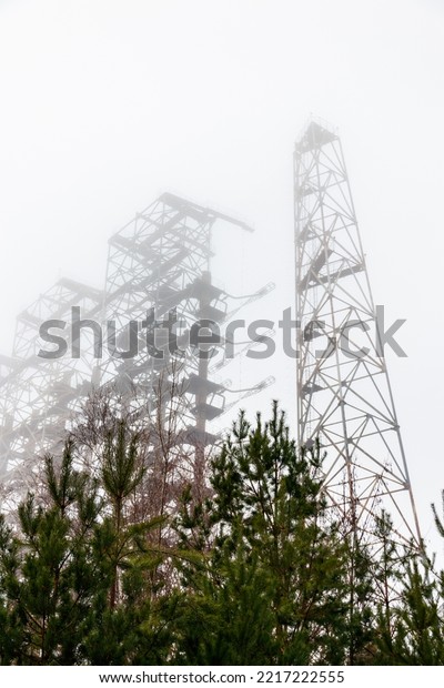Duga, a Soviet over-the-horizon\
(OTH) radar system as part of the Soviet anti-ballistic missile\
early-warning network, in Chernobyl Exclusion Zone in\
Ukraine