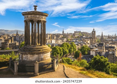 dugald monument at calton hill in edinburgh, scotland, united kingdom - Powered by Shutterstock