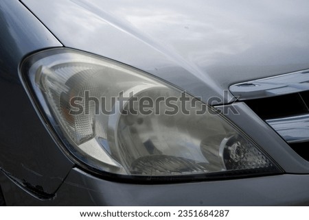 Dull car headlights. The lamp has not been replaced for a long time.