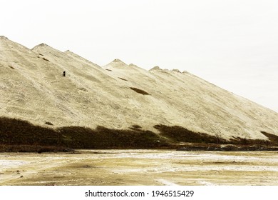 Dull Landscape. Mountains Of Chemical Waste.