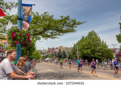 Duluth, Minnesota/ USA -6/17/2017: Grandma's Marathon Is An Annual Marathon Held In Duluth, Minnesota That Starts In Two Harbors And Runs Along The North Shore Of Lake Superior