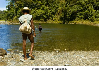 Dumagats, The Indigenous People Living In The Sierra Mountain Ranges In The Philippines On Their Way To The Nearest Town, Which Is An 11-hour Walk