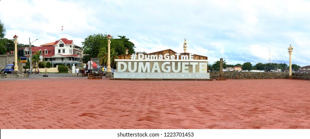 Dumaguete City, Negros Oriental, Philippines - October 5, 2018: One of the famous tourist destination in Dumaguete City the Rizal Boulevard.
