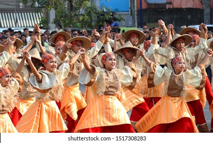 Dumaguete City, Negros Oriental, Philippines - September 28, 2019:  Sandurot Festival Street Dance Competition.  Celebrated yearly, this event comprises only High school students of Dumaguete City.
