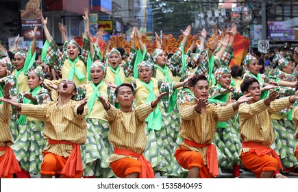 Dumaguete City, Negros Oriental, Philippines - October 18,2019: Buglasan Festival Street Dance Competition.  The biggest festival of Dumaguete City where in other provinces come also to celebrate.