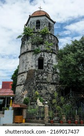 Dumaguete, Philippines - June 2022: Dumaguete Belfry in the Church of Santa Catalina de Alejandria in Dumaguete on June 17, 2022 in Negros Oriental, Philippines.