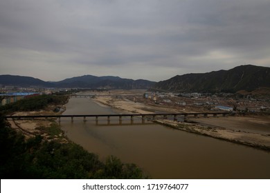 Duman River Landscape From Tumen, Which Is A County-level City In Yanbian Korean Autonomous Prefecture, Eastern Jilin Province, Northeast China.