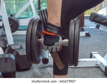 Dumbbell in hand