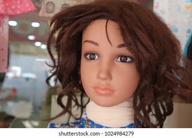 Dummy Girl With Tangled Hair. A Horrible Hairstyle.