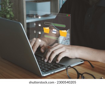 Dump between folders backup Transfer data files between corporate folders. with modern technology