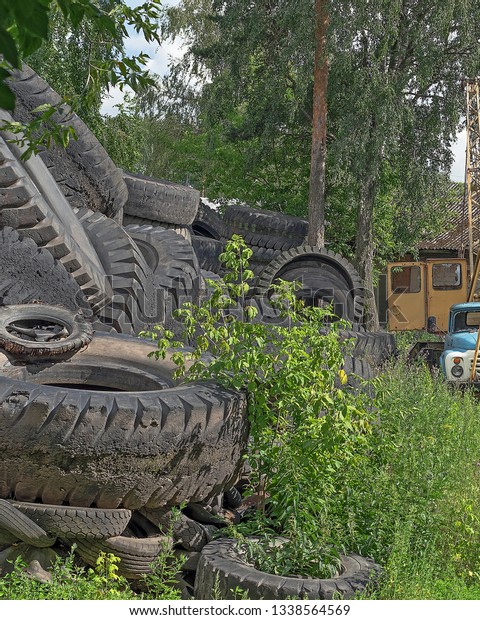 The dump\
of old used car tires. Transport.\
Ecology.