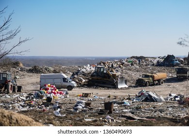 Dump Truck Unloading Waste On Landfill Stock Photo Shutterstock