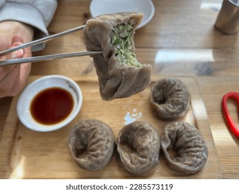 dumplings made from buckwheat. This is one of the Asian foods.