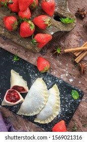 Dumplings Stuffed With Strawberries, Cherries. Very Like The Children.