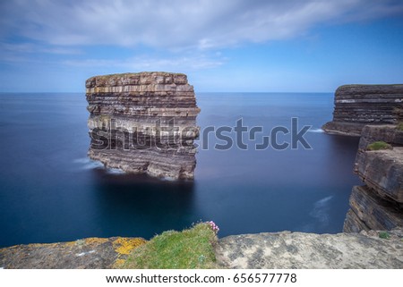 Dun Briste Sea Stack Off The Cliffs Of Downpatrick Head In County Mayo